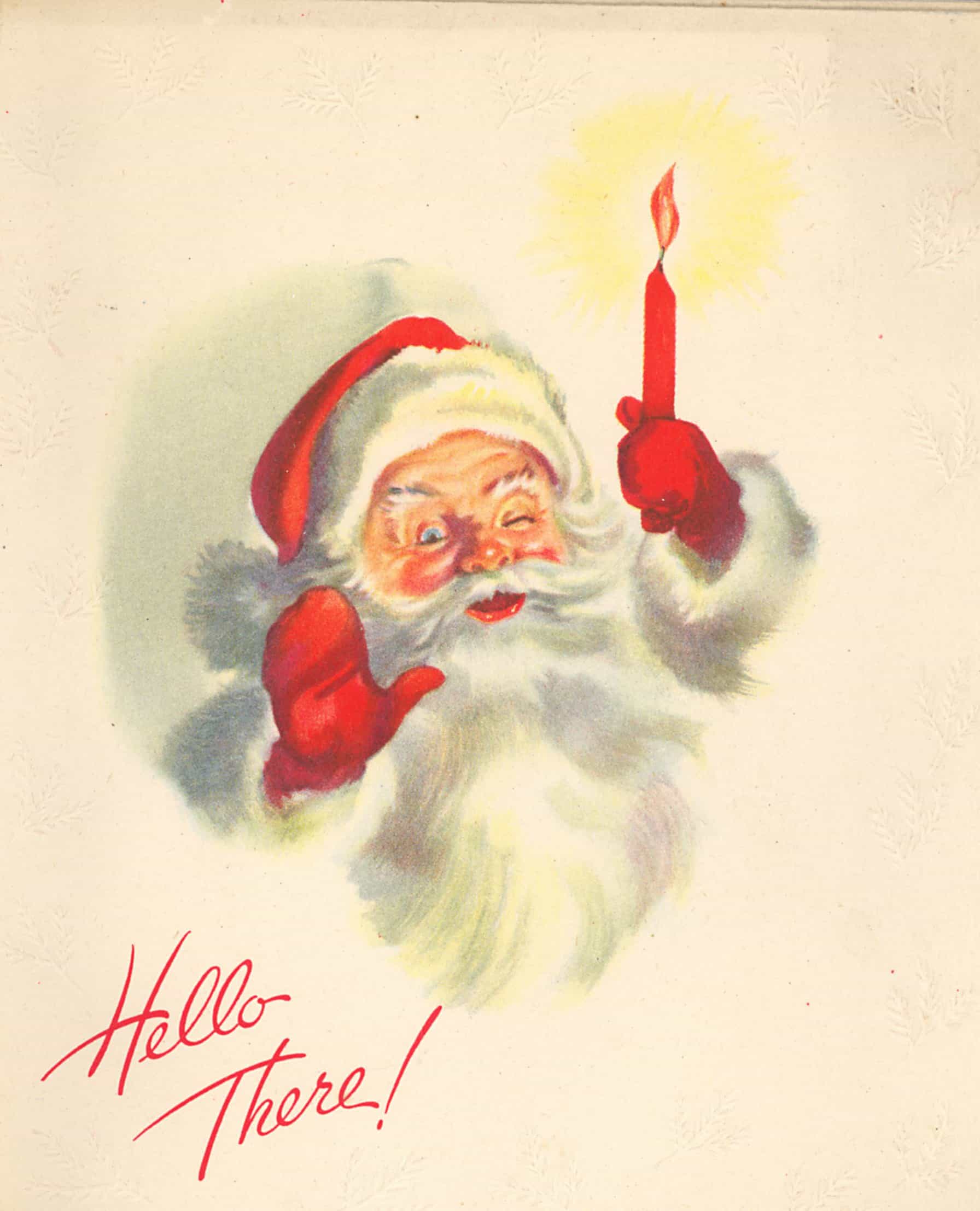 "Hello There" Santa Claus Vintage Christmas Clip Art