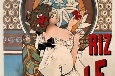 Alfons Mucha Art Riz Abadie Cigarette Rolling Paper, 1898