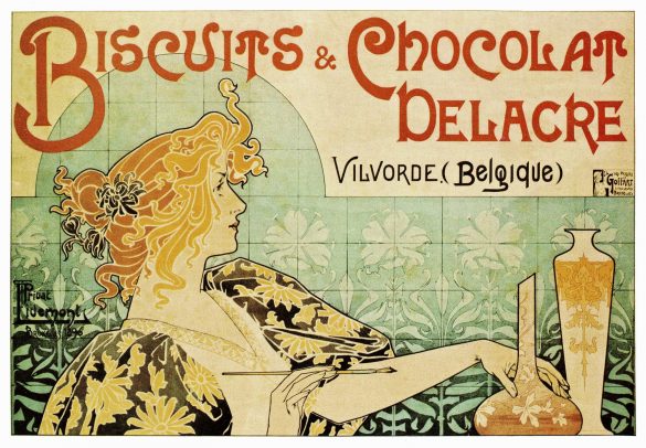 Biscuits and Chocolat Delacre Poster by Henri Privat Livemont