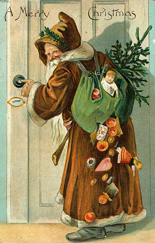 Old Fashioned Christmas Santa Clip Art Google