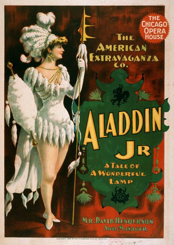 Broadway Show Poster Art Aladdin Jr. A Tale of A Wonderful Lamp 1894