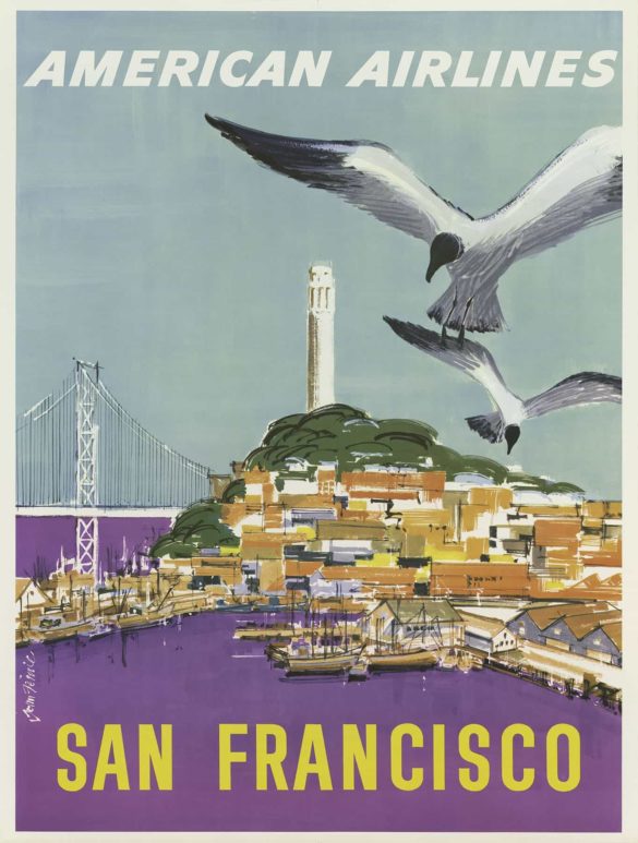 American Airlines San Francisco Wall Art Poster