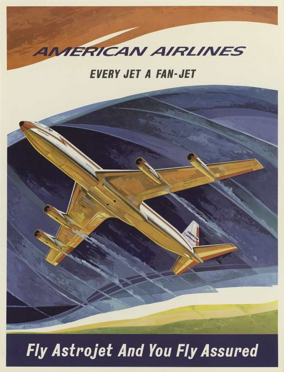 Vintage American Airlines Poster Every Jet A Fan-Jet