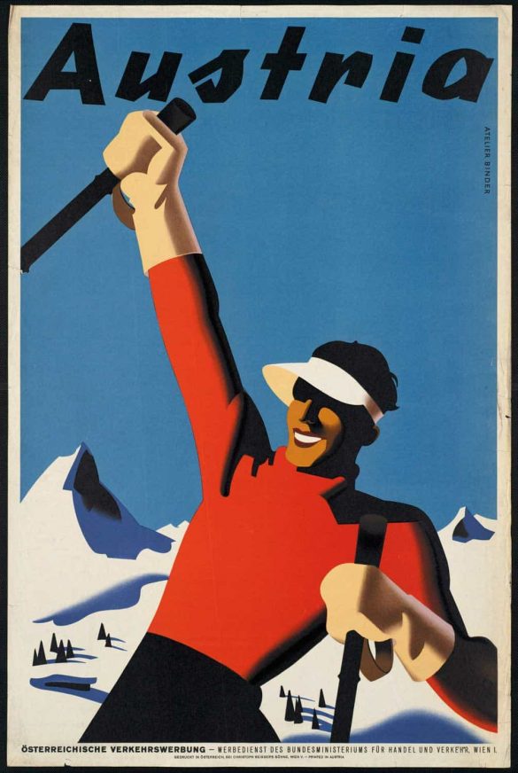 Classic Travel Poster "Austria" by Atelier Binder, 1930