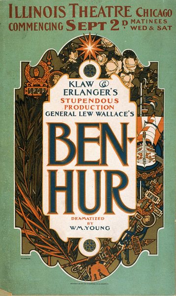Ben-Hur vintage theater poster by Klaw & Erlanger production