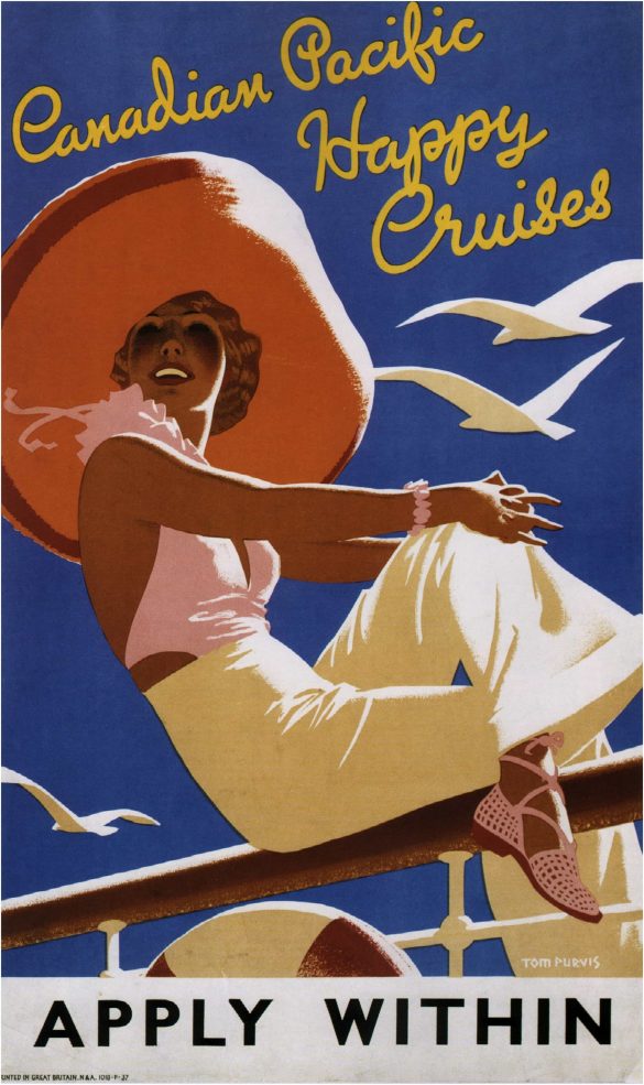 Canadian Pacific Happy Cruises Vintage Cruise Poster