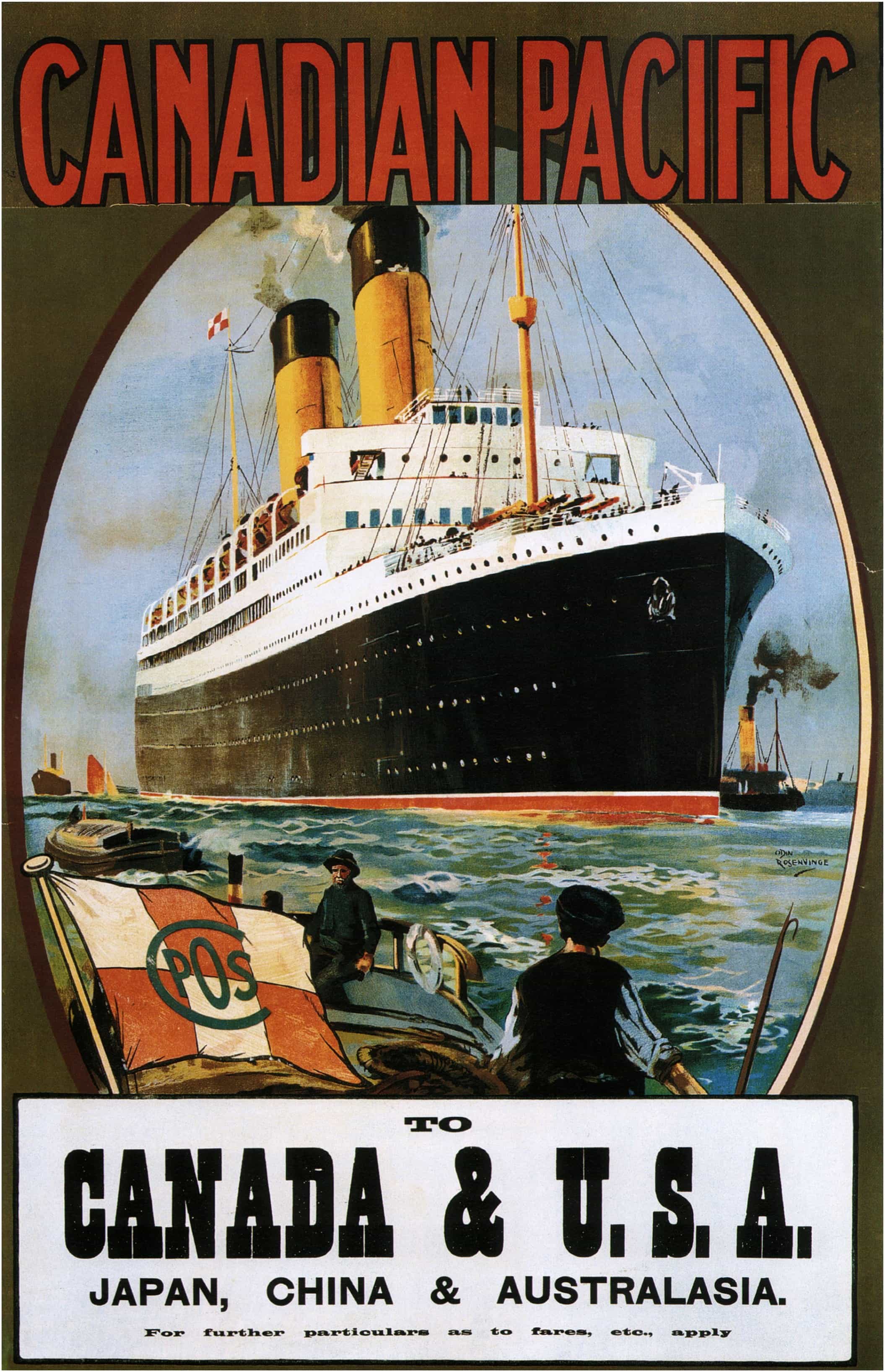 Canadian Pacific Happy Cruises Canada Canadian Travel Advertisement Poster 