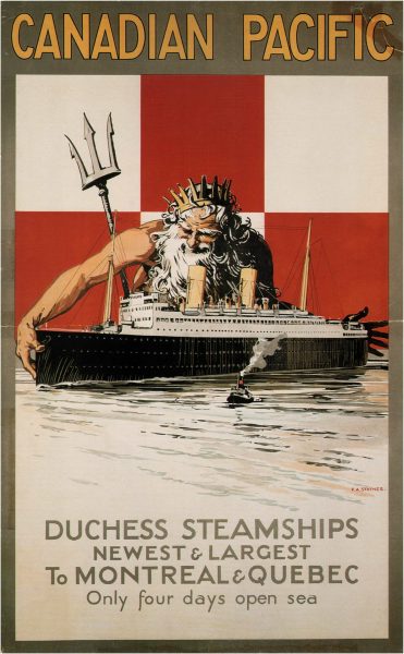 Canadian Pacific Duchess Steamships Vintage Travel Poster