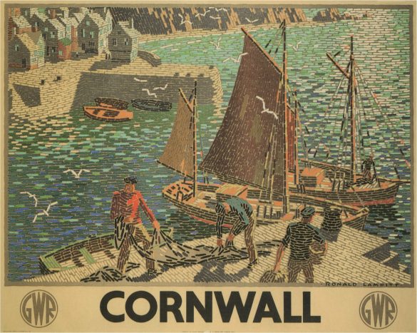 Travel Posters Vintage Cornwall by Ronald Lampitt 1936