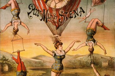 Descente d Absalon par Miss Stena Old Circus Poster 1880