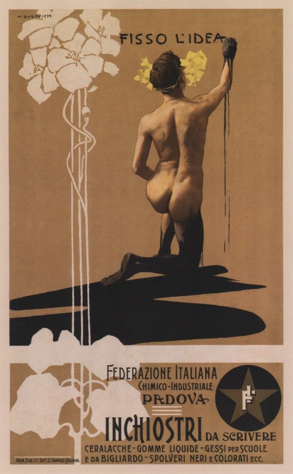 Fisso L idea Vintage Art Nouveau Poster by Marcello Dudovich