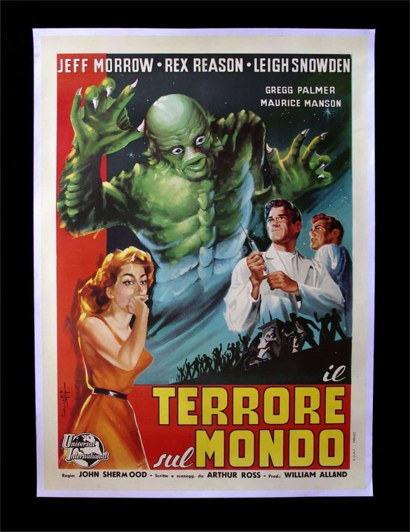 Classic Horror Movie Posters Il Terrore sul Mondo The Creature Walks Among Us