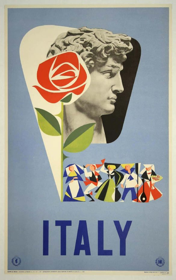 Vintage Italian Travel Posters by ENIT, 1955