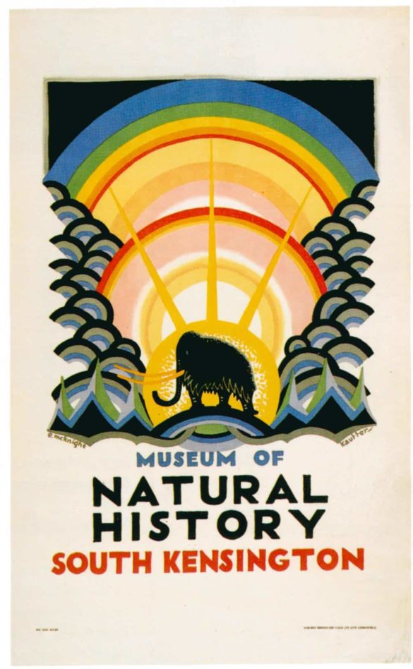 Vintage London Underground Prints Museum of Natural History, 1923
