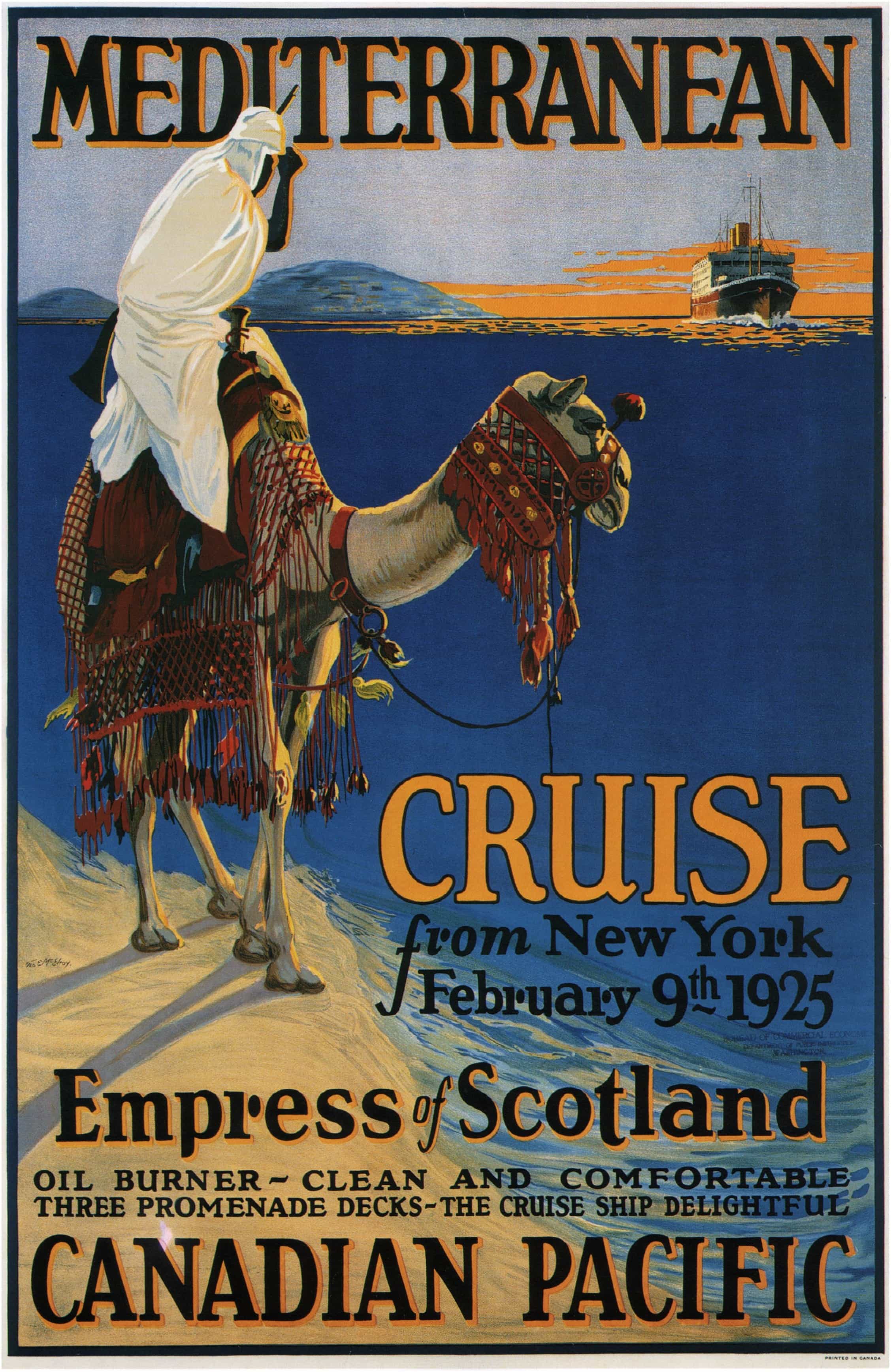 Canadian Pacific Happy Cruises Canada Canadian Travel Advertisement Poster 