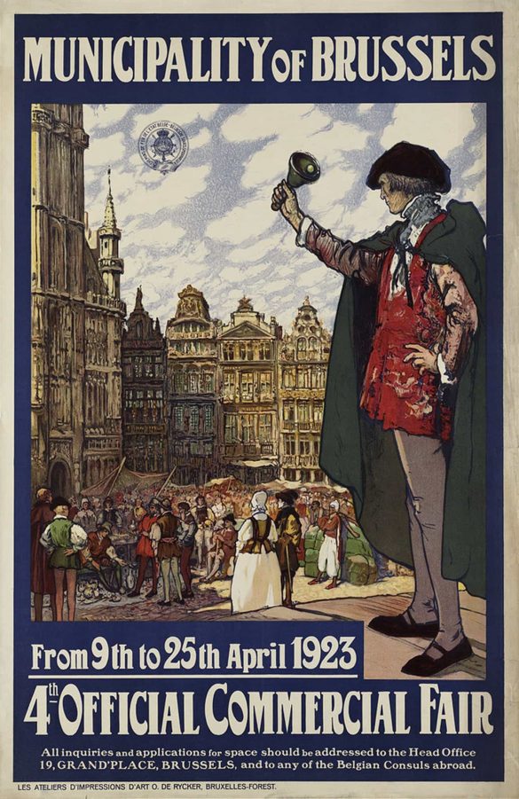 Vintage Broadside Poster: Municipality of Brussels 1923