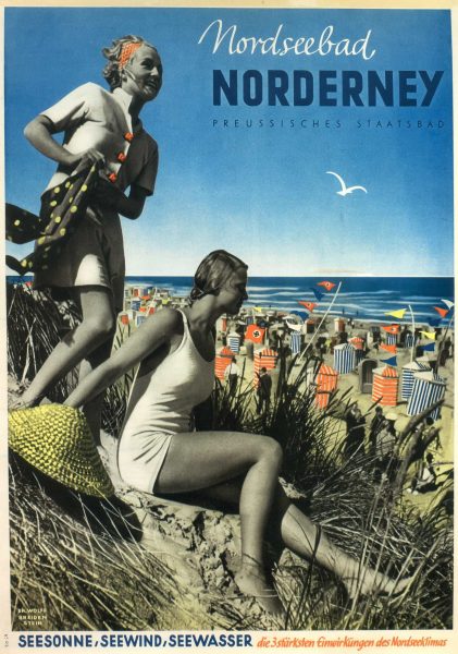 Nordseebad Norderney Germany Vintage Travel Poster 1939