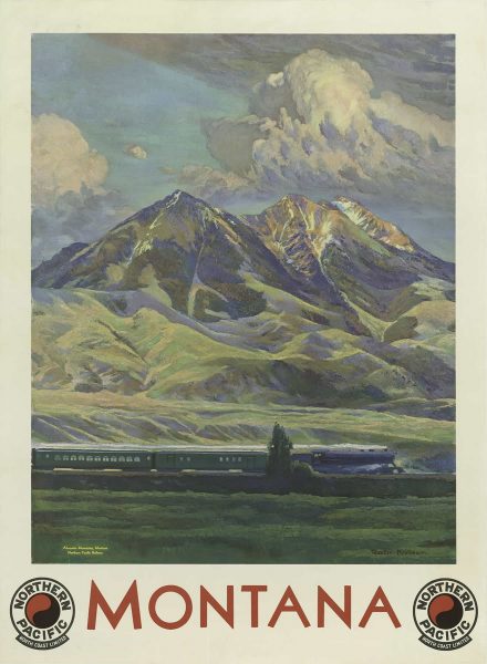 Gustav Krollmann railway poster Montana