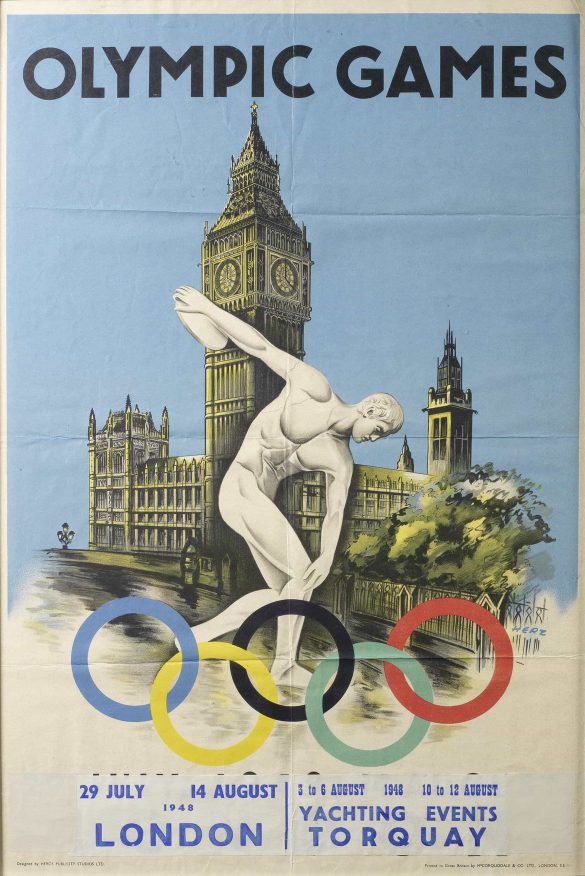 1948 Olympic Games Poster London by Walter Herz