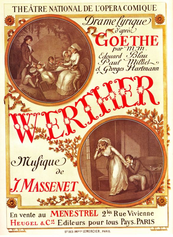 Original Antique French Opera Poster Advertising 1893