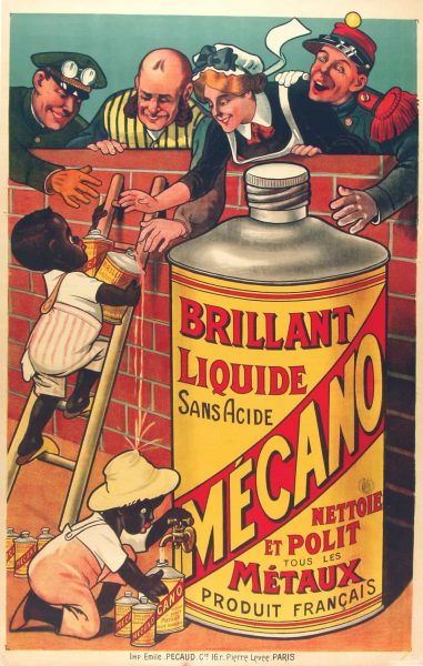 European Vintage Advertising Poster Polishing BRILLIANT LIQUIDE MECANO