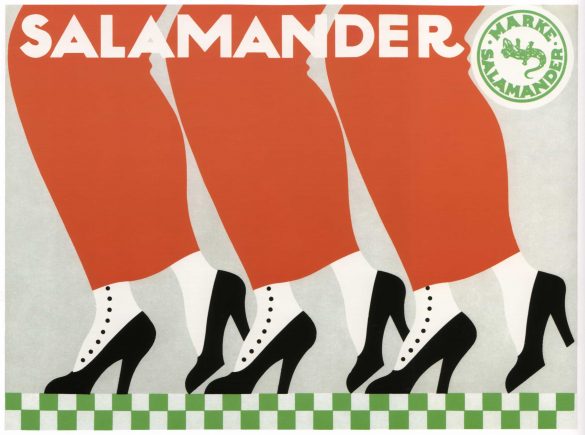 Art Deco Poster Design Salamander Shoes dated 1912