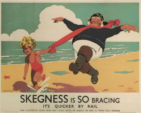 Vintage Railroad Poster: Skegness is So Bracing