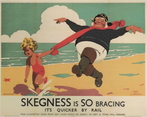 Skegness is So Bracing Its quicker by Rail London Travel Poster 1908