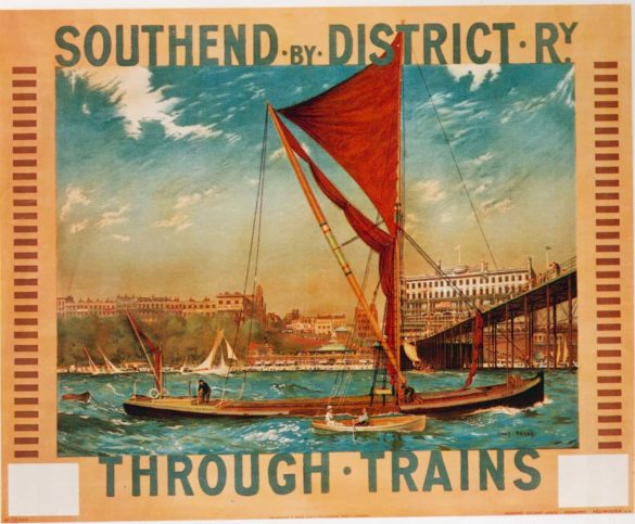 Southend by District Through Trains Vintage Railroad Posters, 1915