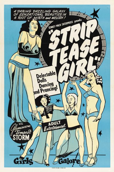 Strip Tease Girl “Adult Entertainment” Vintage Theater Poster 