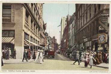 Old Postcard of Boston Streets circa 1914