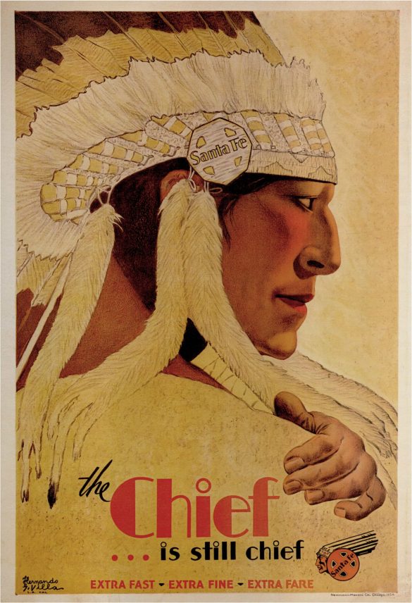 The Chief is still Chief Santa Fe Wall Art Vintage Poster, 1931