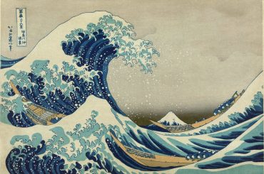 Famous Japanese Wave Painting The Great Wave of Kanagawa by Hokusai, 1829
