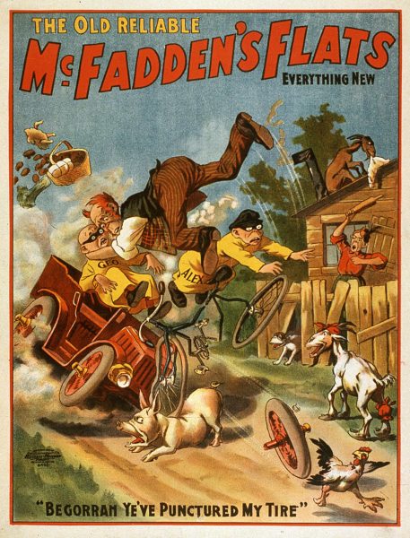 1902 Official Stage Play Poster of The Old Reliable McFadden Flats Everything New