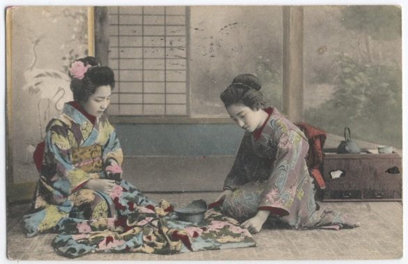 Vintage Post Card of Old Japan Geisha