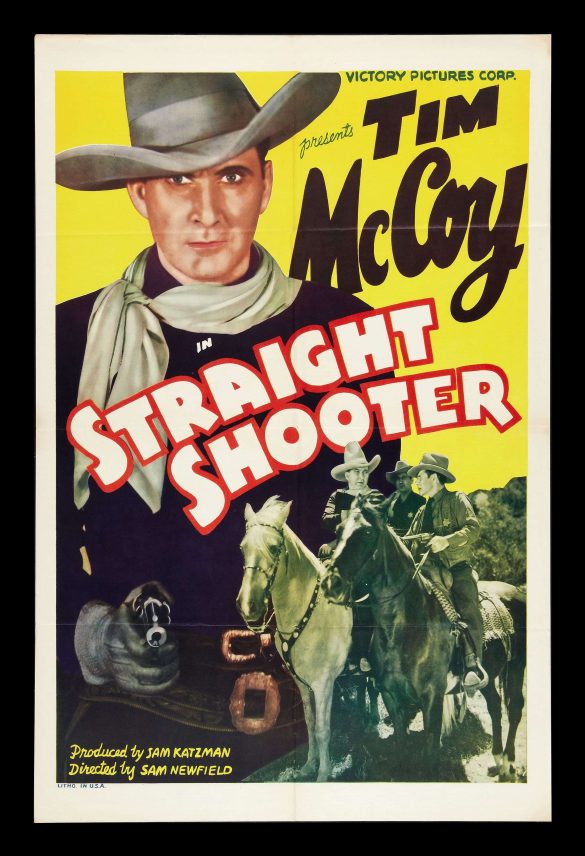 Tim McCoy Straight Shooter Vintage Western Movie Poster
