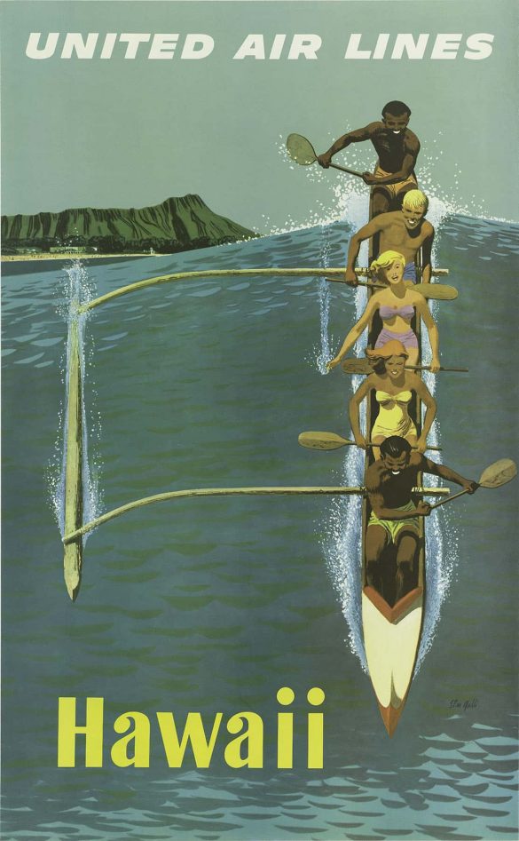 Vintage Hawaii Poster by United Air Lines