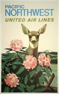 Pacific Northwest Poster via United Air Lines