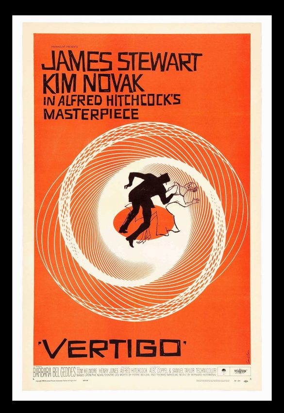 Vertigo Film Poster by Alfred Hitchcock