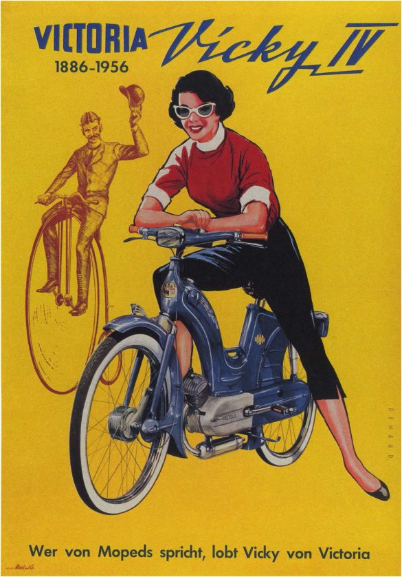 Vintage Motorcycle Poster Victoria Vicky IV 1956