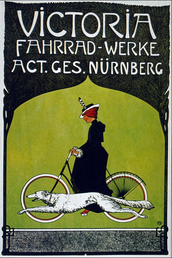 Victoria Fahrrad-Werke Vintage Bike Poster Fritz Rehm, 1900
