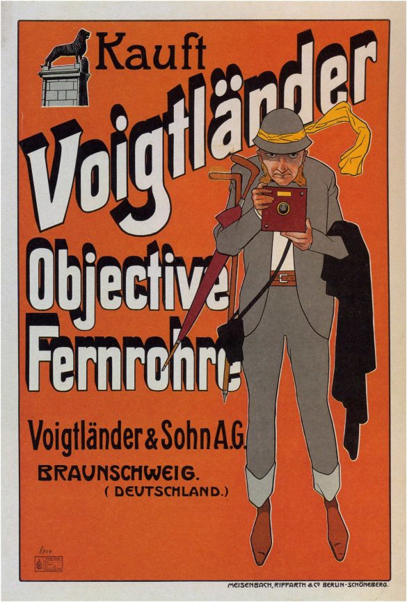 Old Advertising Poster Kauft Voigtlander, 1905