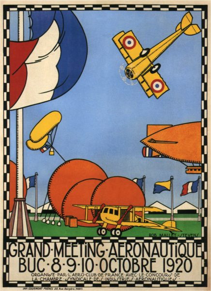 Vintage Plane Poster Grand Meeting Aeronautique 1920
