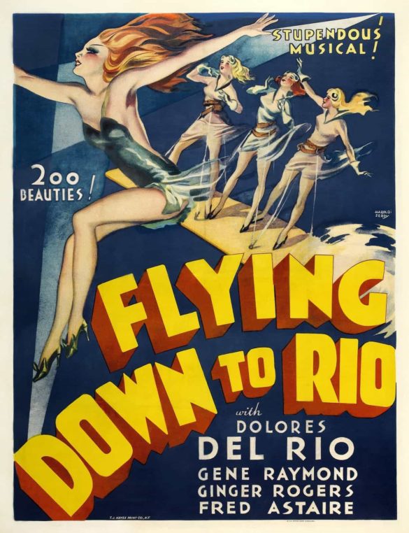 Flying Down to Rio Film Noir Movie Poster, 1933