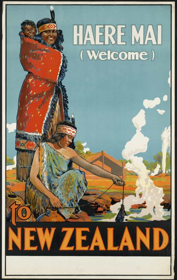 Haere Mai to New Zealand Travel Poster, 1900