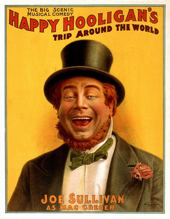 Vintage Broadway Show Posters Happy Hooligan Play, 1907