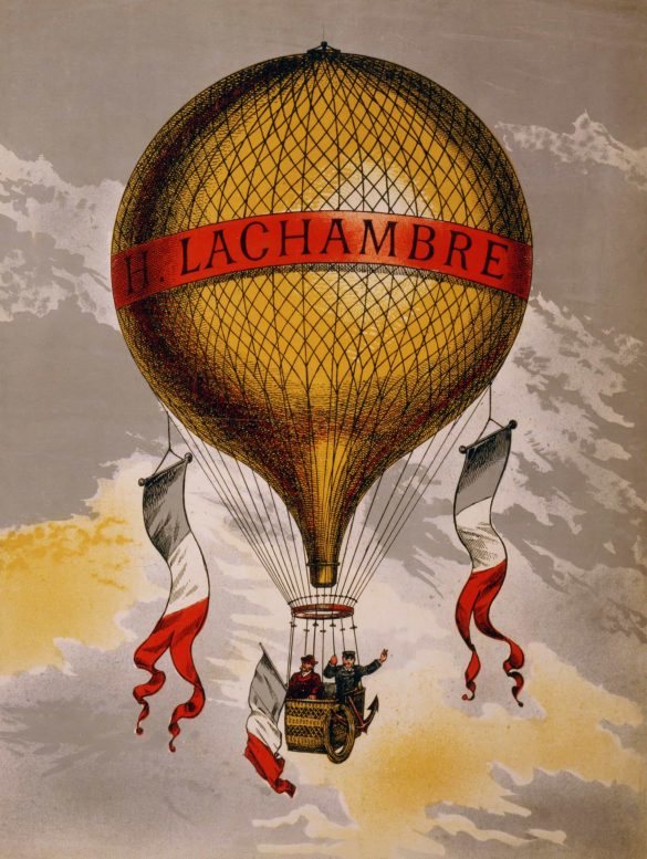 H. Lachambre Hot Air Balloon Poster 1880