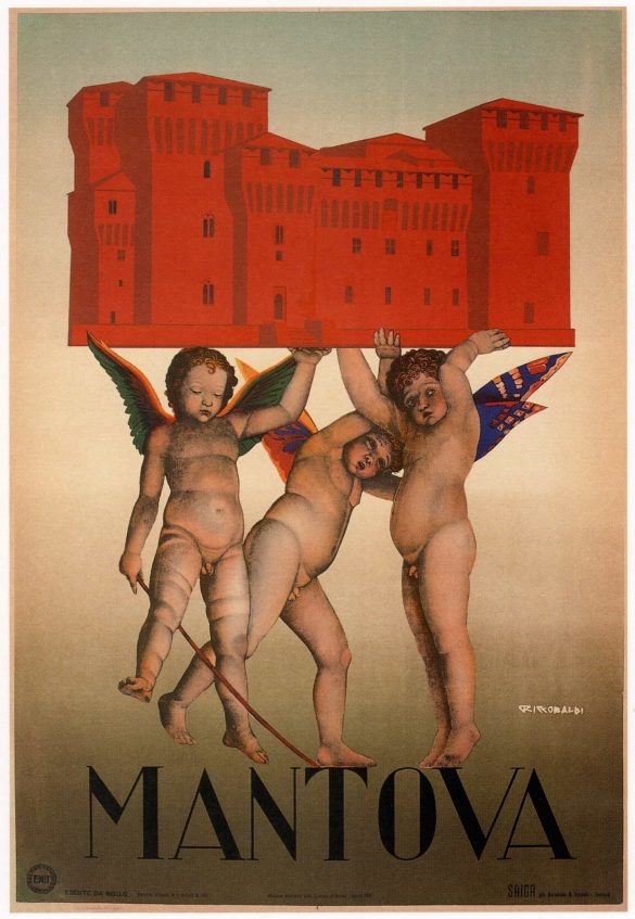 Vintage Italian Travel Poster Mantova, 1948