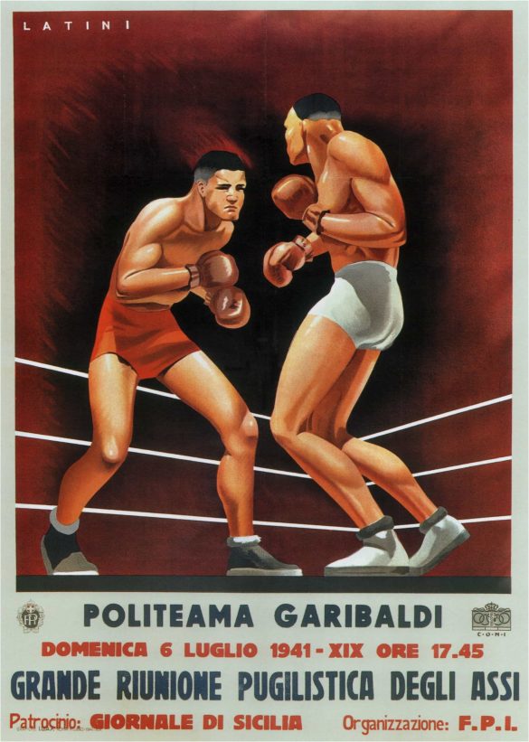 Politeama Garibaldi Vintage Boxing Poster, 1941