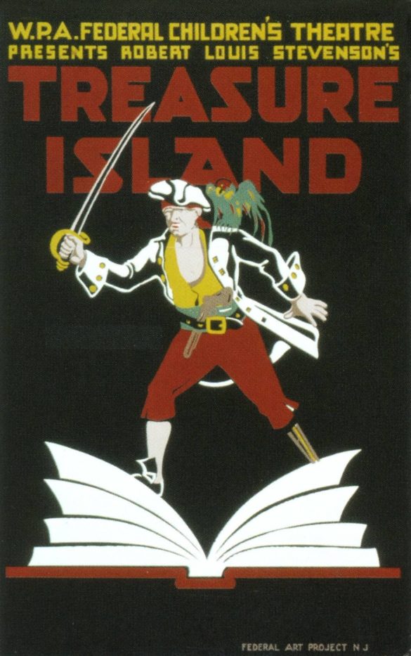 Vintage WPA Poster Treasure Island, 1930's